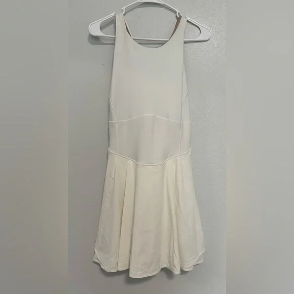 Lululemon Court Crush Tennis Dress White Built in Bra Size 10 - Picture 6 of 8